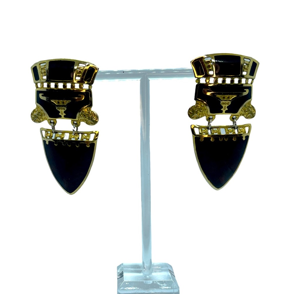 Vintage Shield Post Earrings